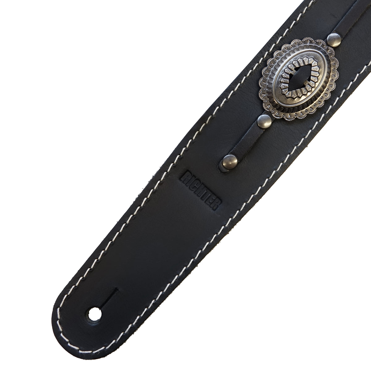 Richter 1777 - Raw II Concho Guit Strap BK/OS