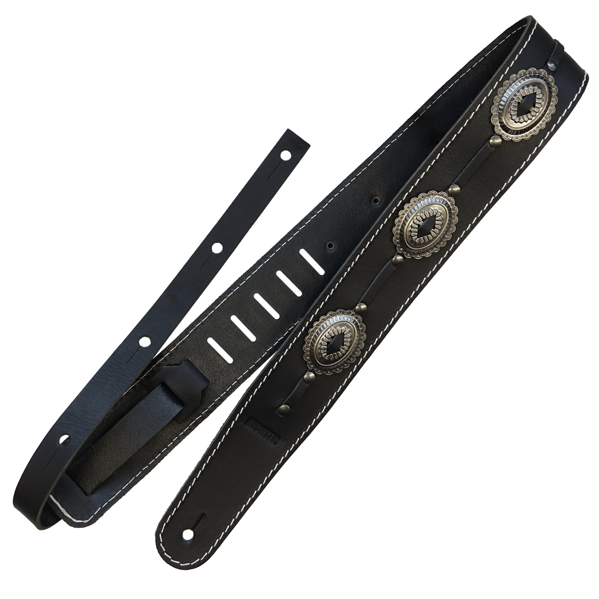 Richter 1777 - Raw II Concho Guit Strap BK/OS