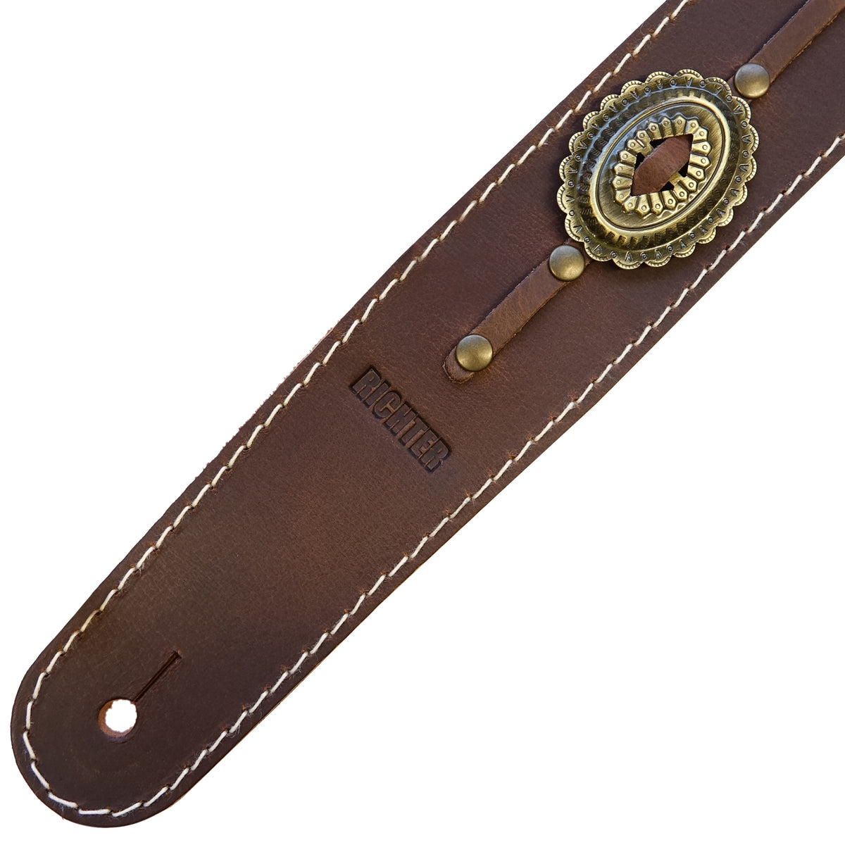 Richter 1778 - Raw II Concho Guit Strap BR/OB