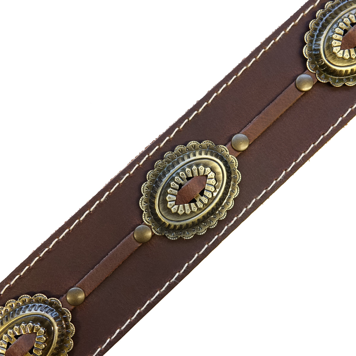 Richter 1778 - Raw II Concho Guit Strap BR/OB