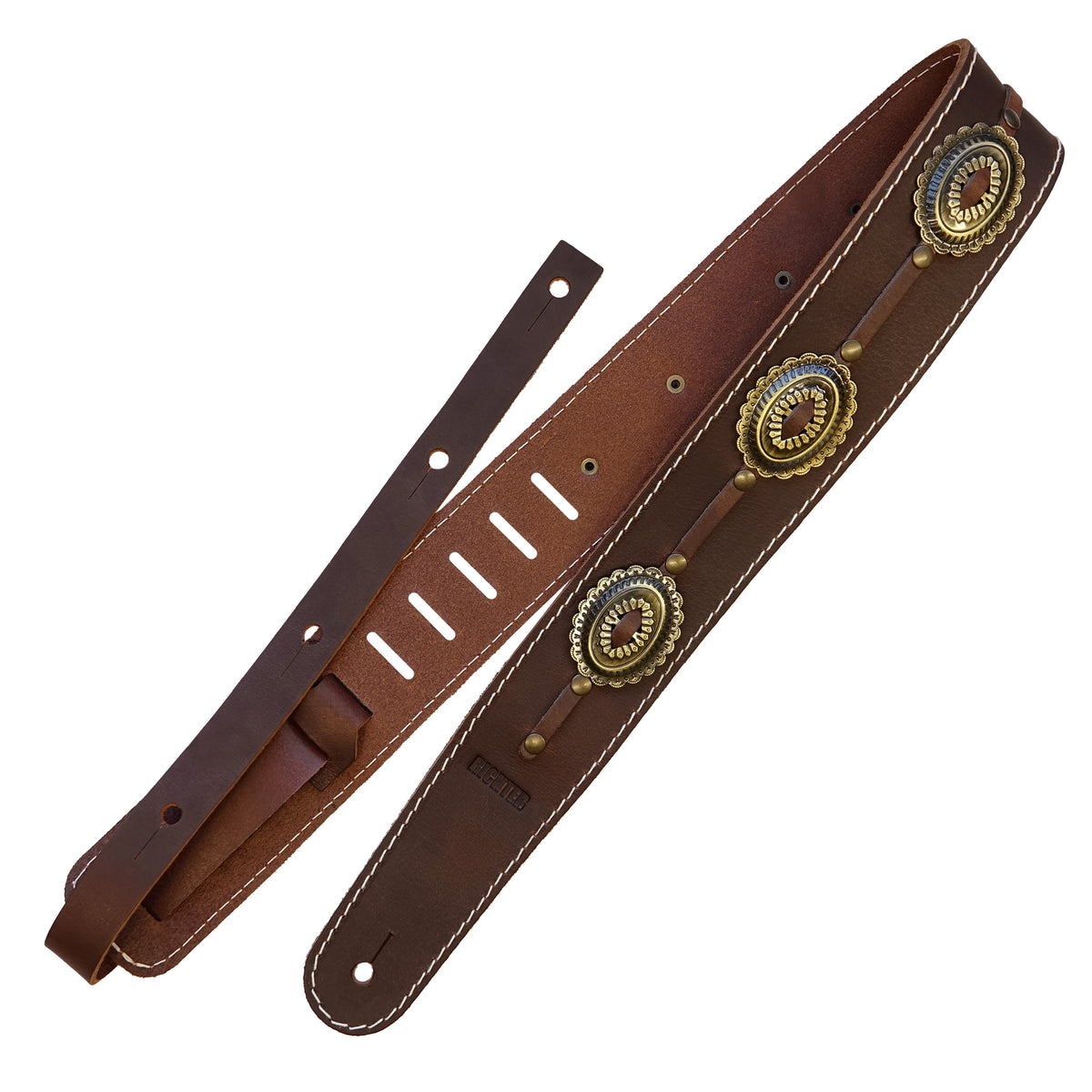 Richter 1778 - Raw II Concho Guit Strap BR/OB