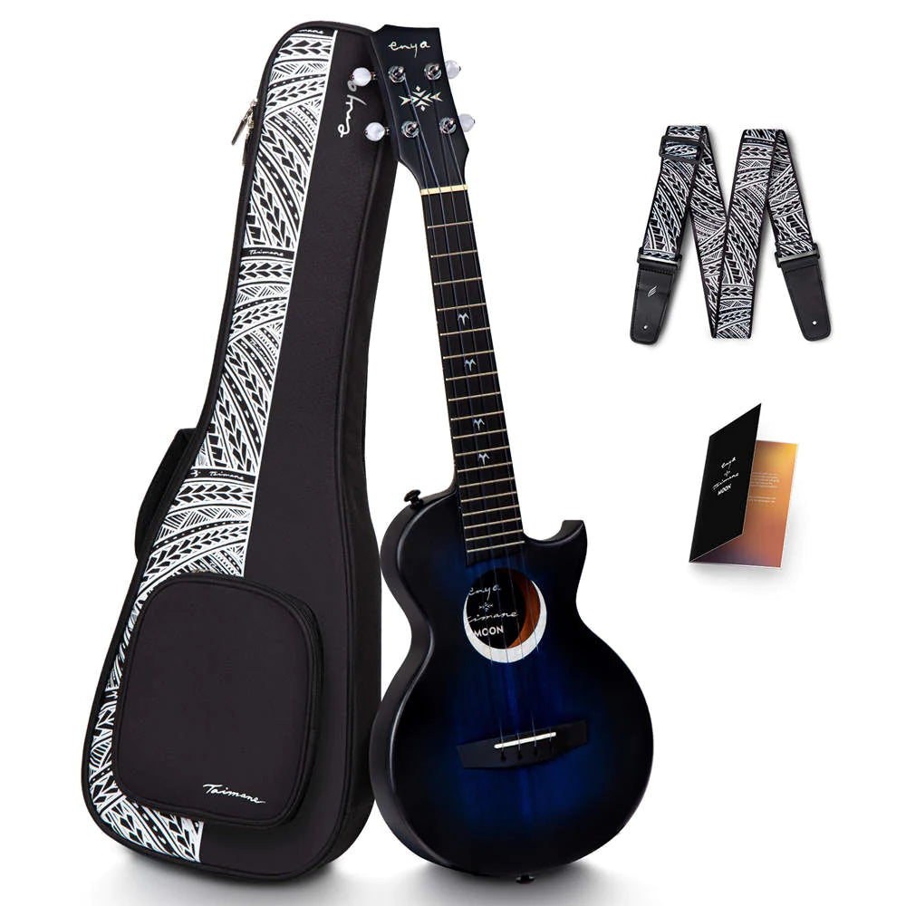 Enya Moon - Taimane Signature Blue Electro-Acoustic Tenor Ukulele