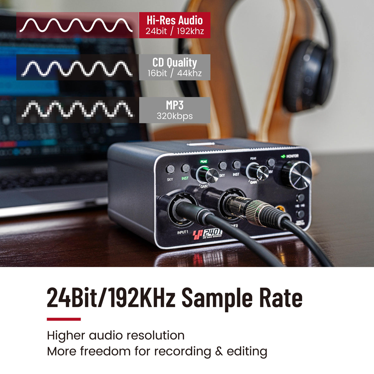 Simplefly SF2401 - Digital Mixer Audio Interface with Studio-Quality Sound