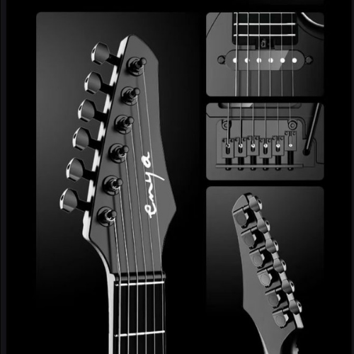 Enya Inspire Electric Smart Guitar in Black