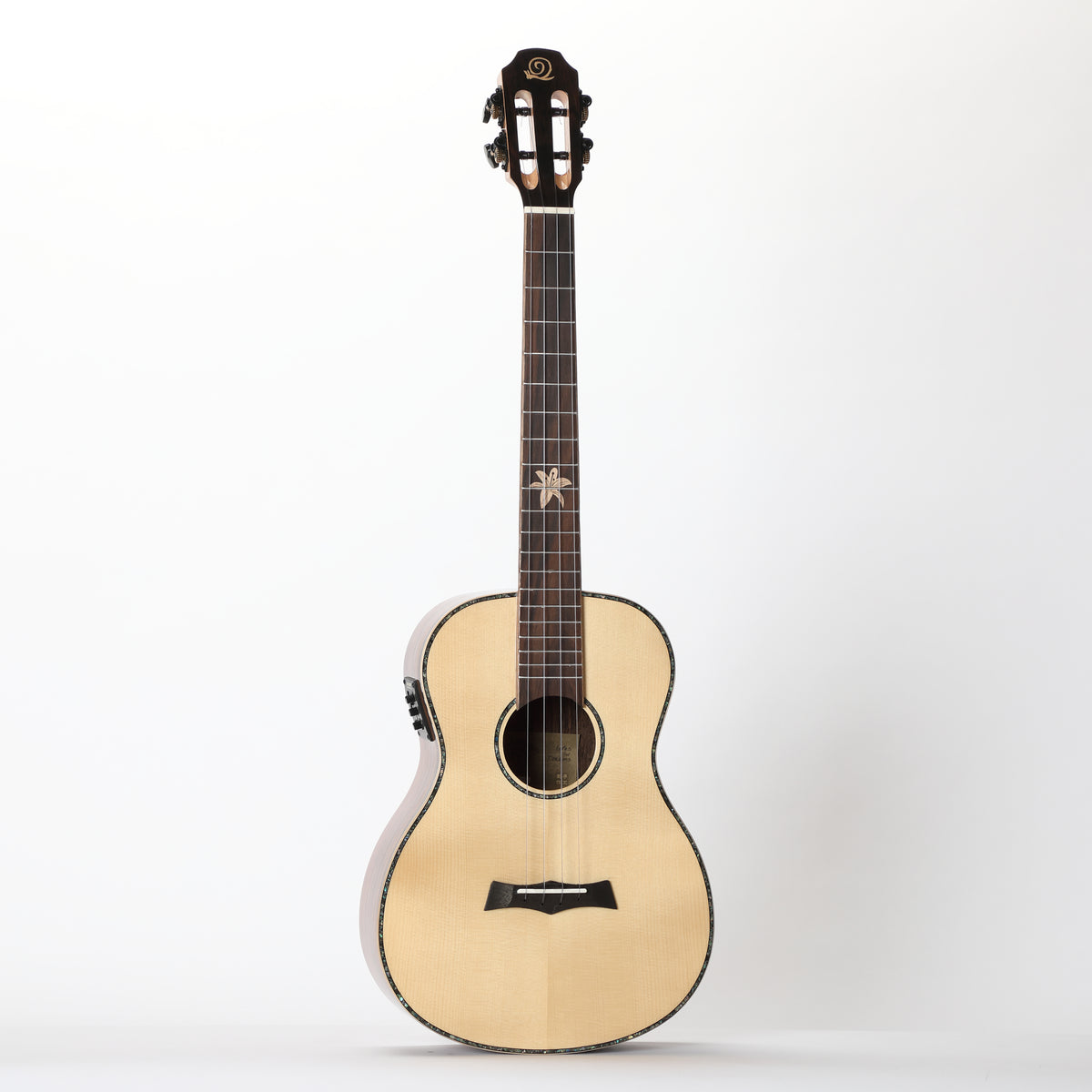 Snail BHC-5BEQ -  Solid Spruce Top, Electro Baritone Ukulele, 38MM Nut