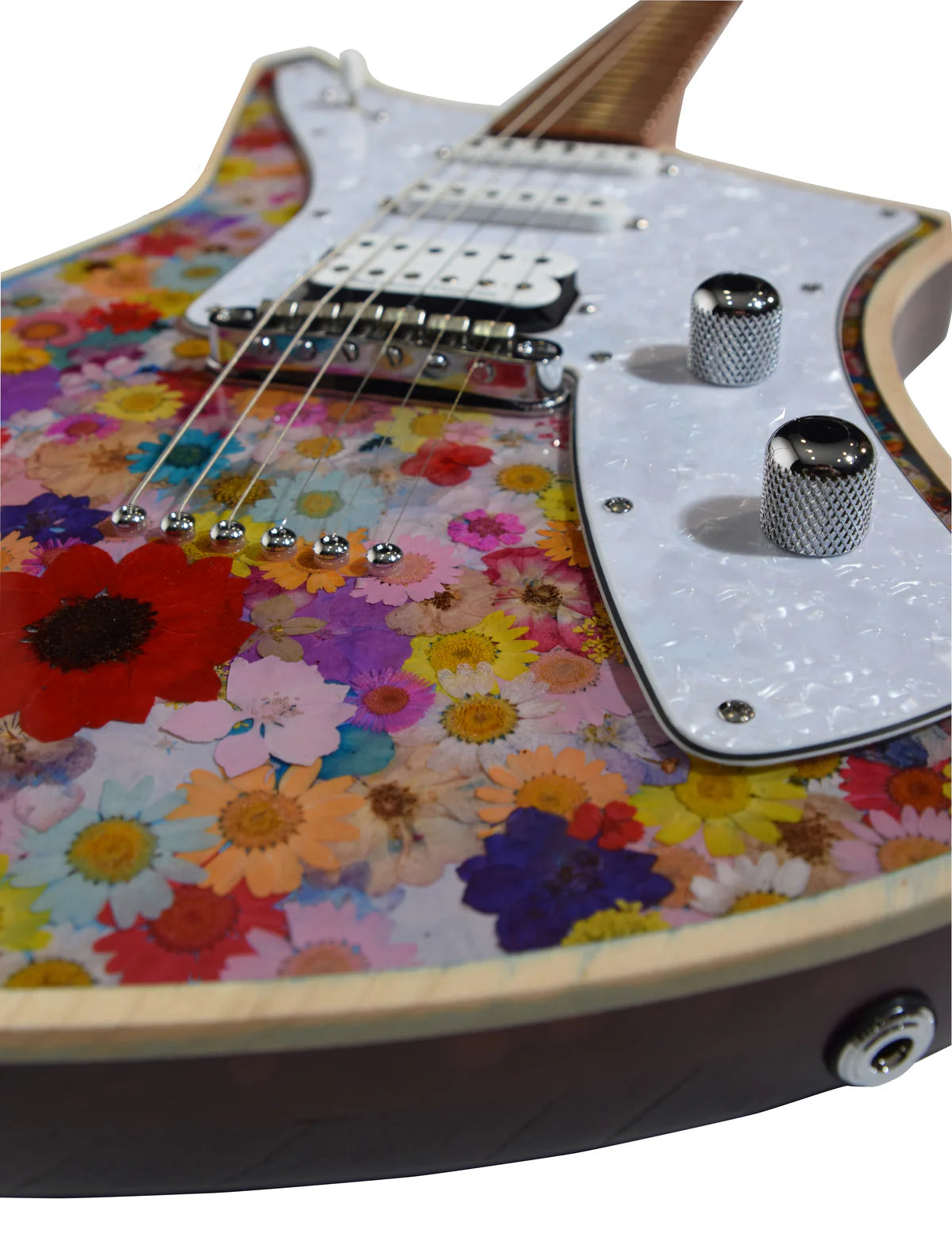 Cream Revolver Standard - Natural Flowers Guitar with Gig Bag
