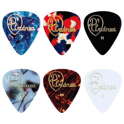 D&#39;Andrea Plectrums, 351 Classic Celluloid - .46mm - 12PC TIN