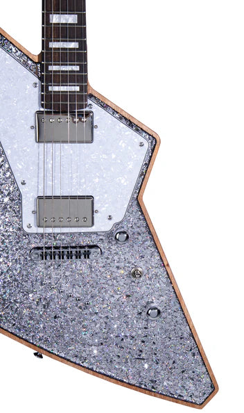 Cream Guitars, Voltage Standard, Silver Glitter with Gig Bag