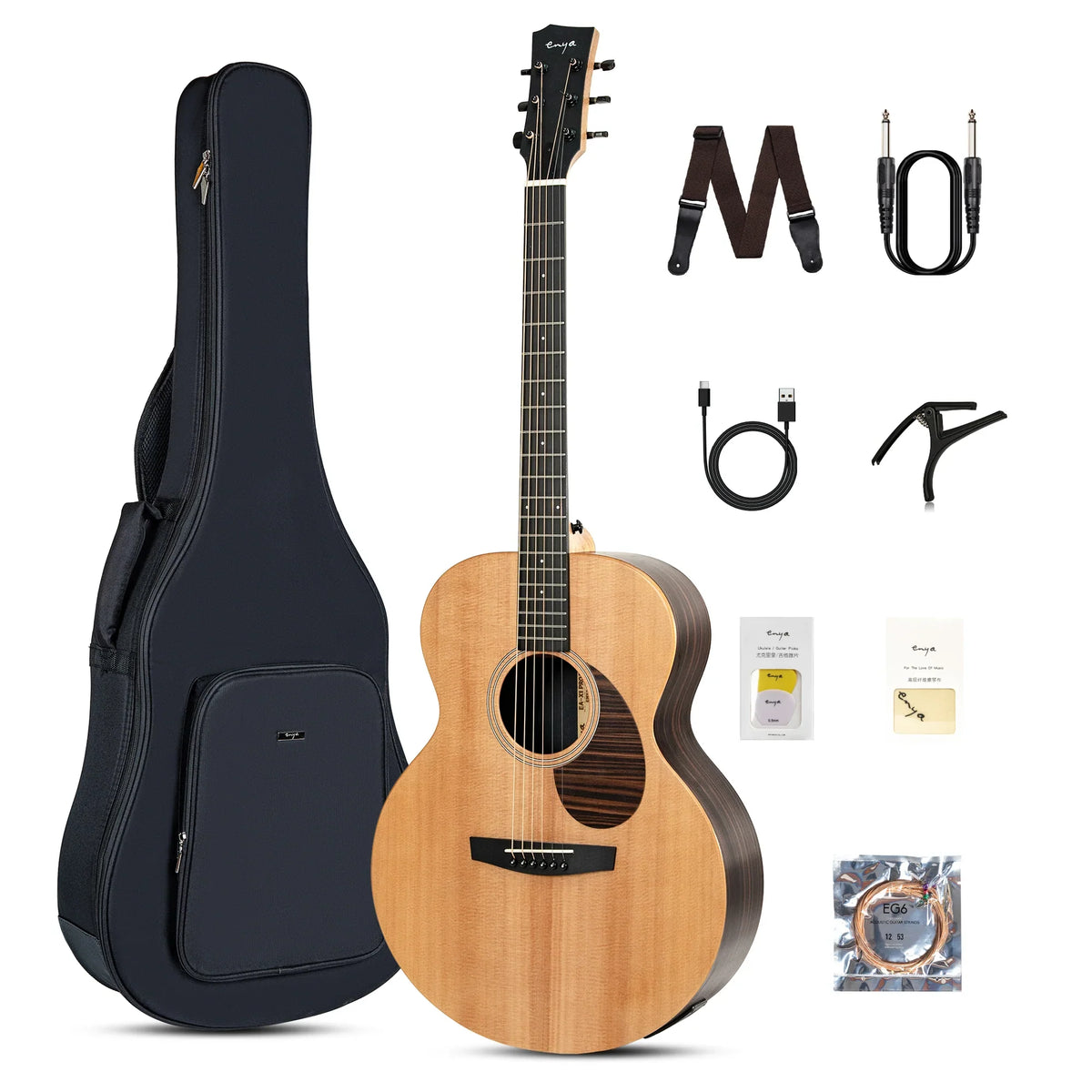 Enya EA X1 Pro Max Acoustic Guitar - 41&quot;