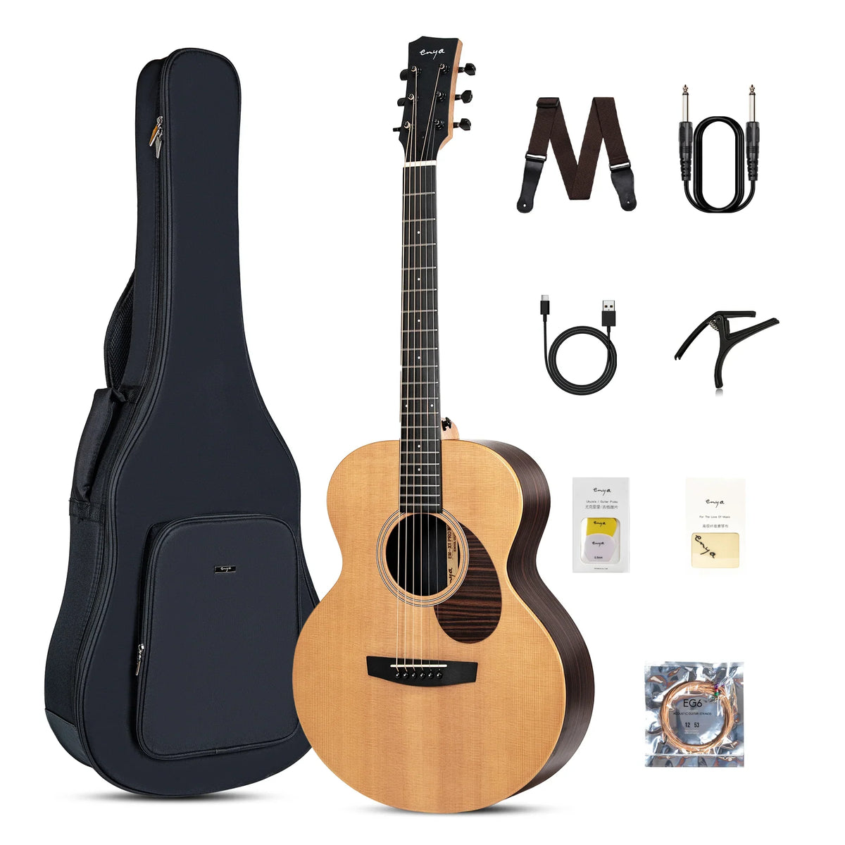 Enya EM X1 Pro Max Acoustic Guitar - 36 inch
