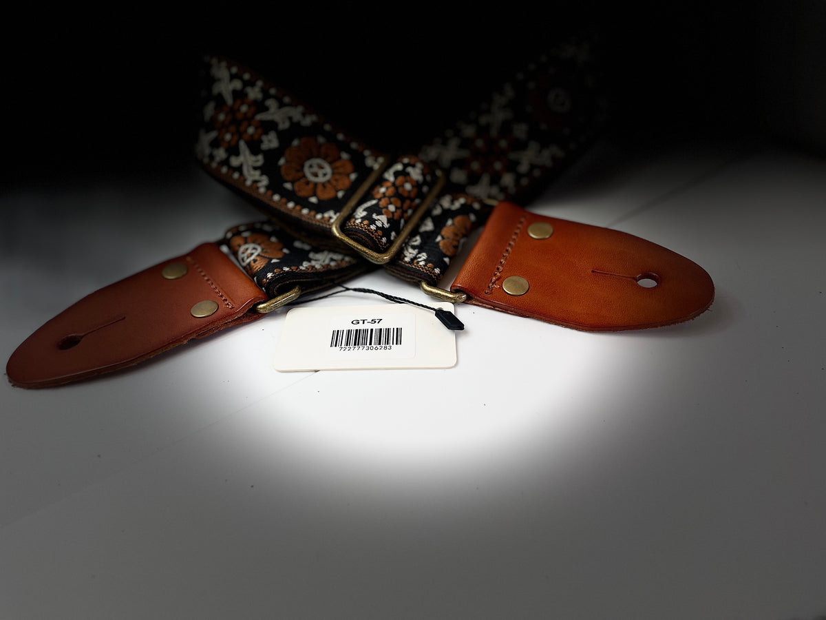 ISUZI GT-57 Suede Pattern Guitar Strap