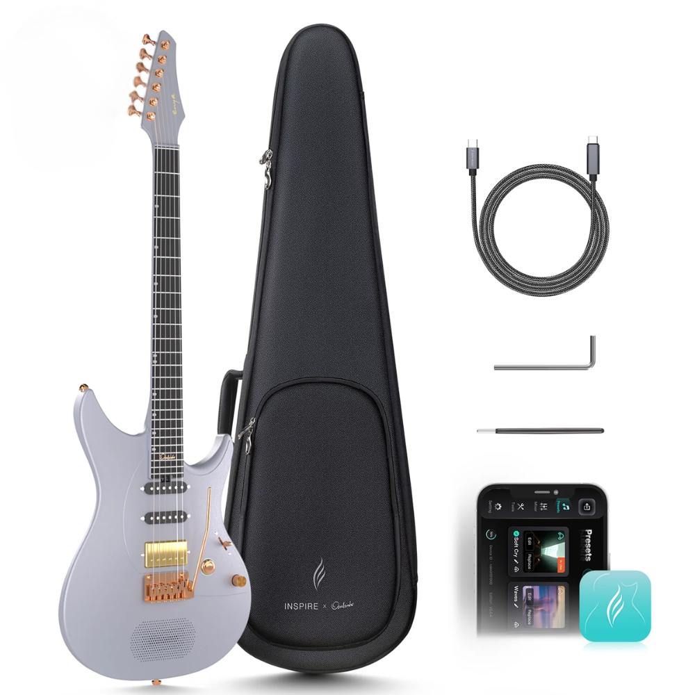 Enya Inspire Electric Smart Guitar in Midnight Grey