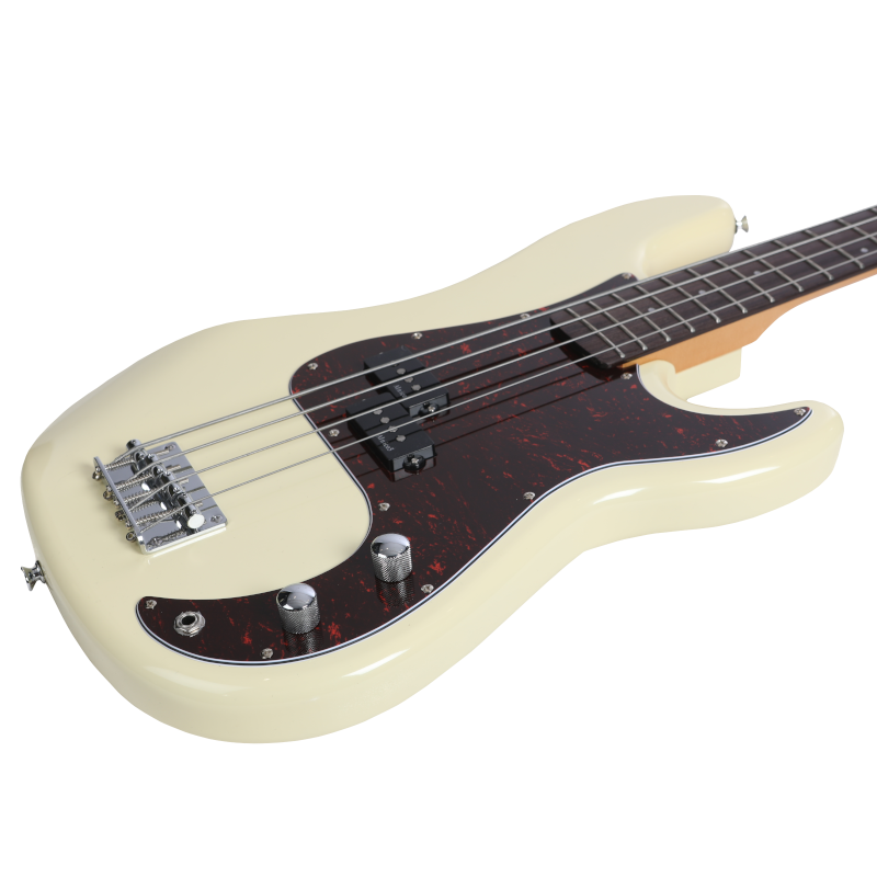 Prodipe PB80 RA VW Bass Guitar 4 strings Vintage White