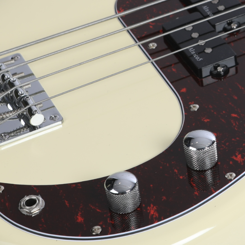 Prodipe PB80 RA VW Bass Guitar 4 strings Vintage White
