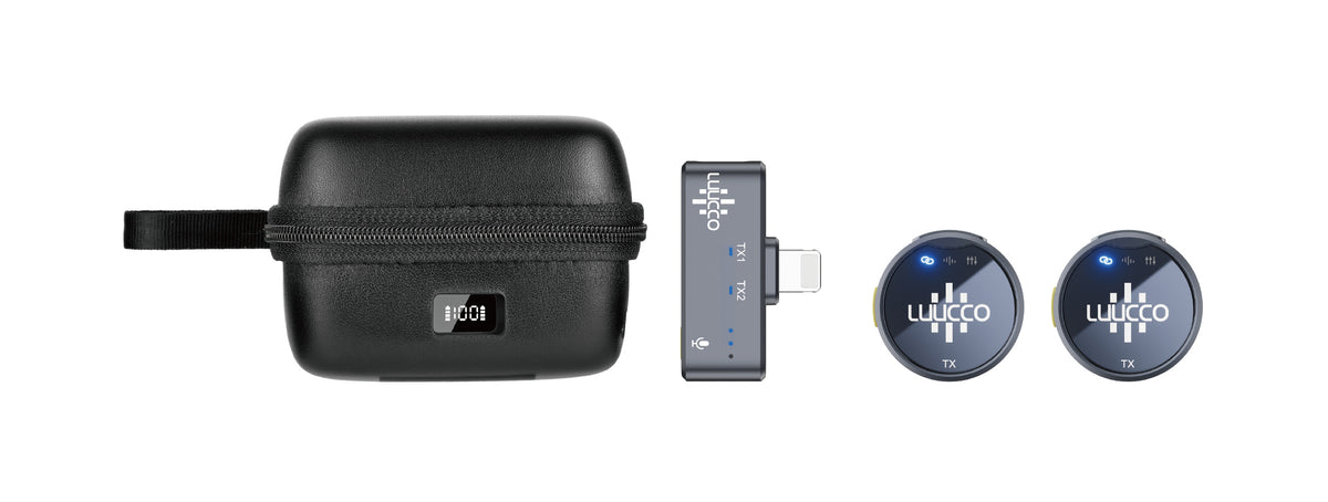 Luucco AirWave K2 Dual Channel Wireless Lavalier Microphone - Lightning