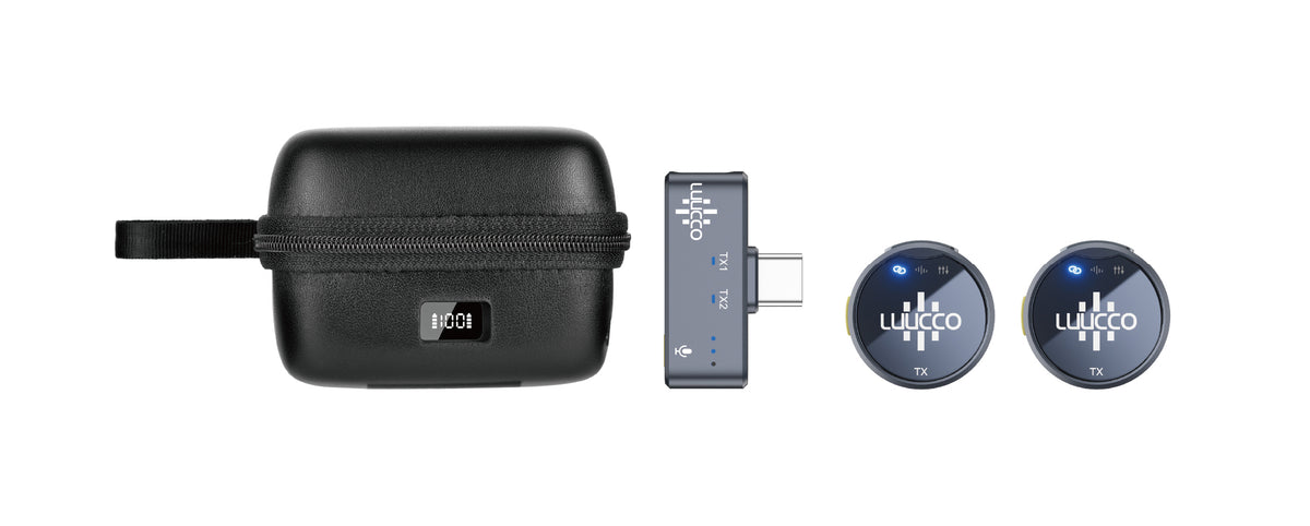Luucco AirWave-K2 Dual Channel Wireless Lavalier Microphone - USB-C