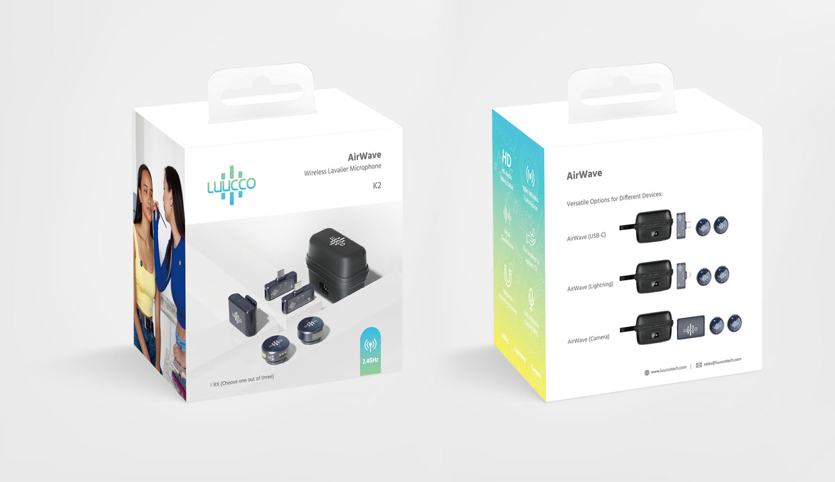 Luucco AirWave K2 Dual Wireless Lavalier System - Combo