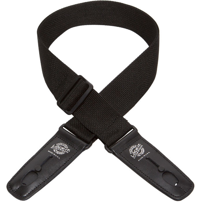 LOCK IT 2&quot; POLY BLACK Guitar Strap