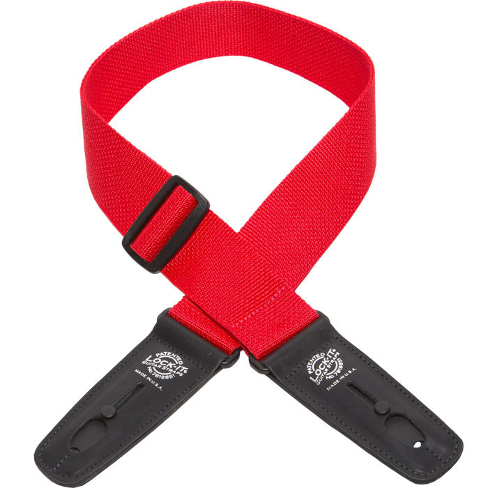 LOCK IT 2&quot; POLY RED Guitar Strap