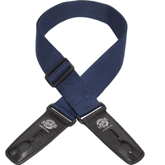 LOCK IT 2&quot; POLY NAVY BLUE Guitar Strap