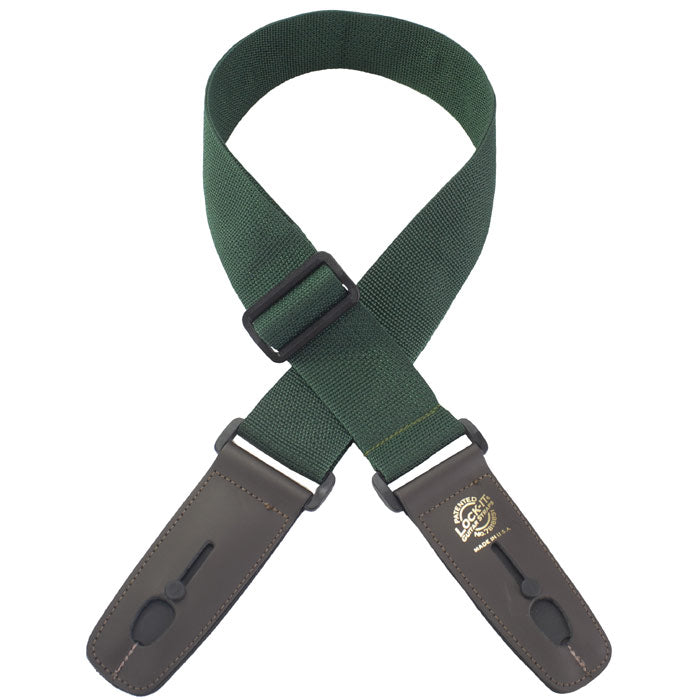 LOCK IT 2&quot; POLY DARK GREEN Guitar Strap