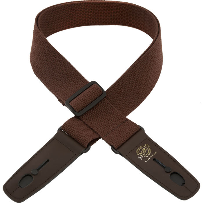 LOCK IT 2&quot; COTTON BROWN Guitar Strap