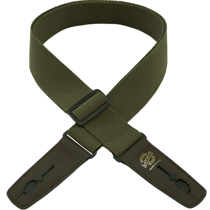 LOCK IT 2&quot; COTTON OLIVE Guitar Strap