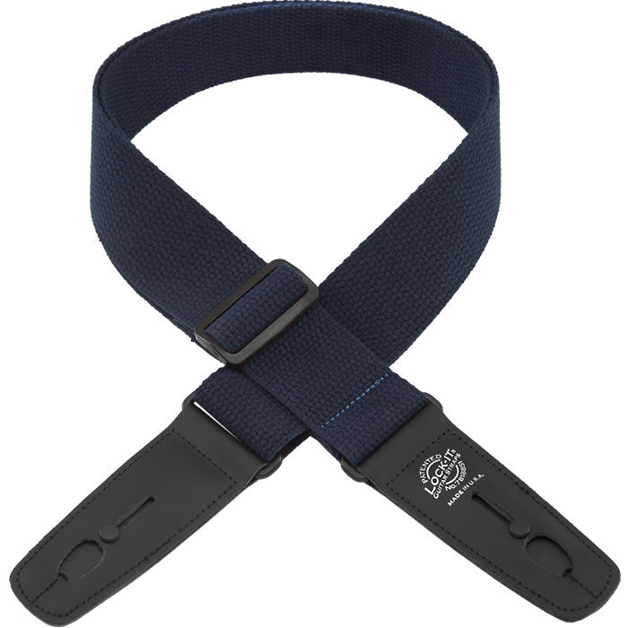 LOCK IT 2&quot; COTTON NAVY BLUE Guitar Strap