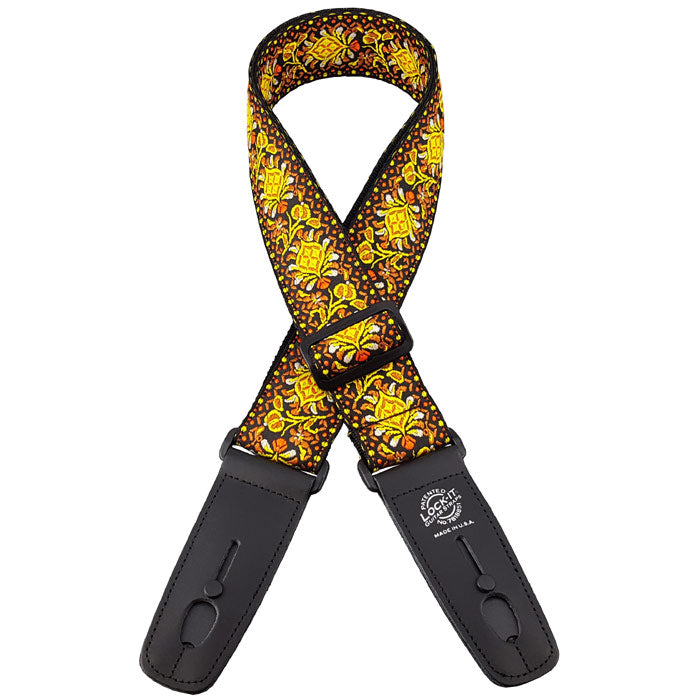 LOCK IT 2&quot; RETRO LEMON CHILL Guitar Strap
