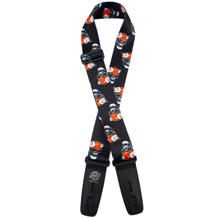 LOCK-IT 2&quot; ROCK PLUSH POLY CAFÉ RACER Guitar Strap