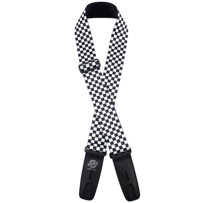LOCK-IT 2&quot; PLUSH POLY CHECKERBOARD Guitar Strap