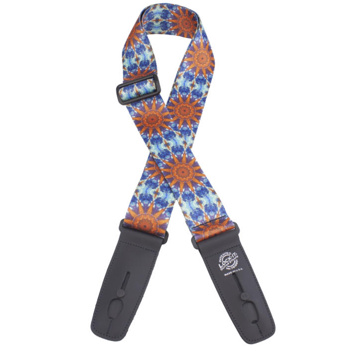 LOCK-IT 2&quot; PSYCHEDELIC SUNBURST Guitar Strap