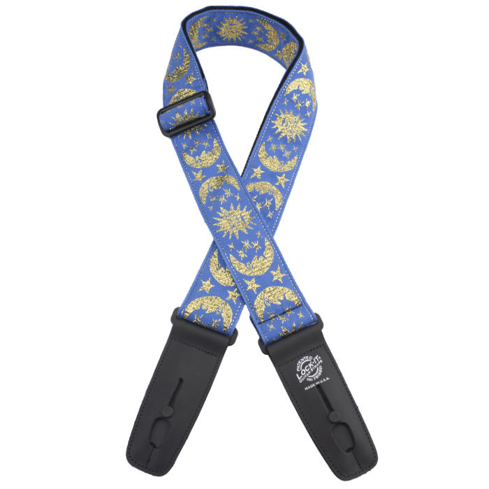LOCK-IT 2&quot; DESIGNER BLUE MOON Guitar Strap