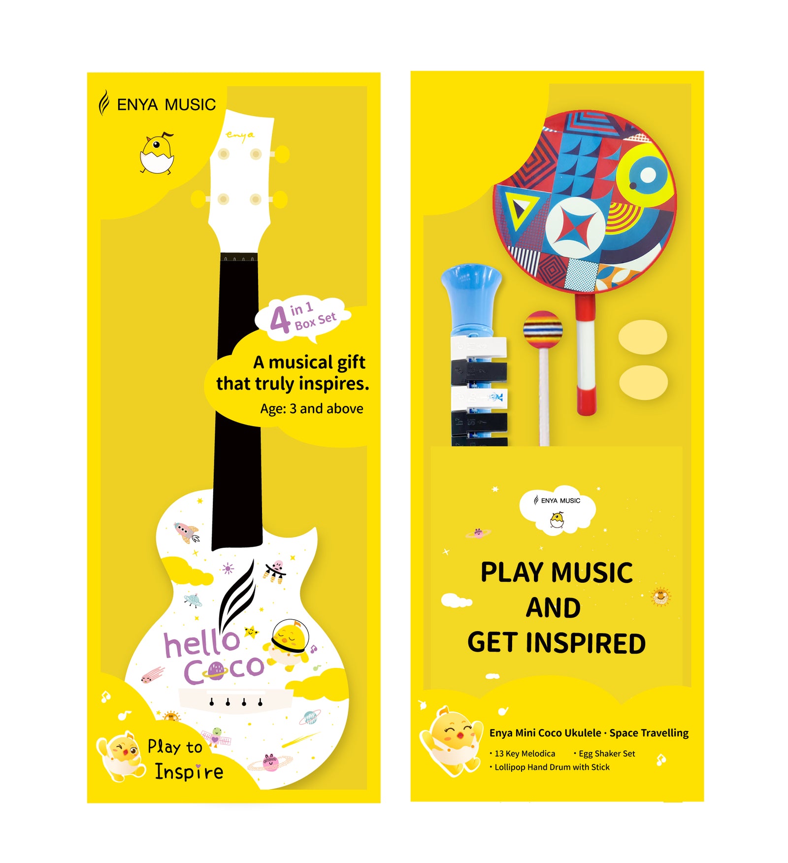 Enya Nova U Mini Coco Soprano Ukulele Package