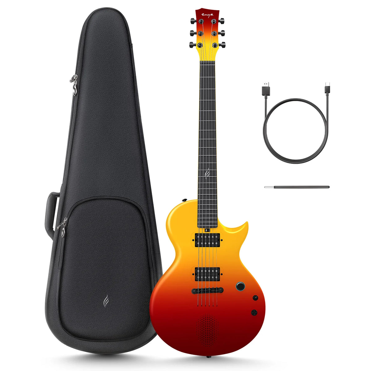 Enya Nova Go Sonic Volcanic Red Electric Guitar