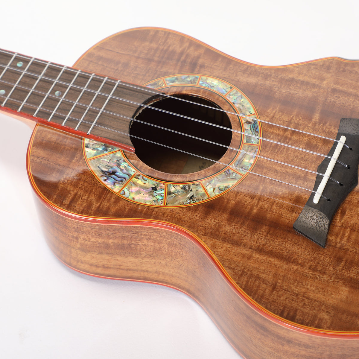 Snail S60T LH - Left handed Tenor All Solid Flamed Koa Ukulele with Ebony Fingerboard &amp; Bridge, Satin Neck, 38MM Nut