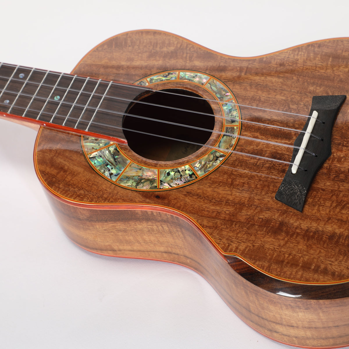Snail S60T MK2 -  Tenor All Solid Flamed Koa Ukulele with Ebony Fingerboard &amp; Bridge, 38MM Nut