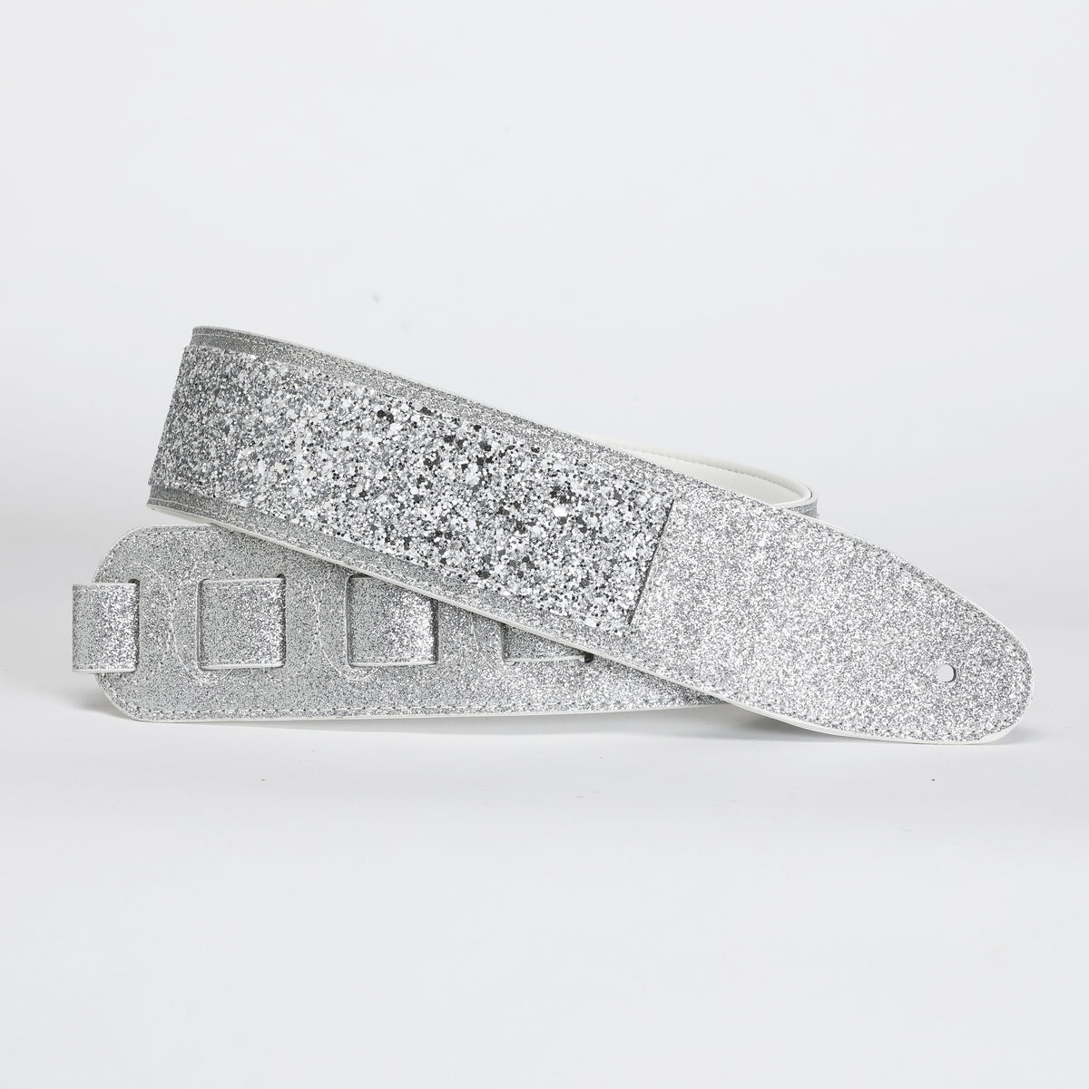 Isuzi SPK20 Silver Sparkle Guitar Strap