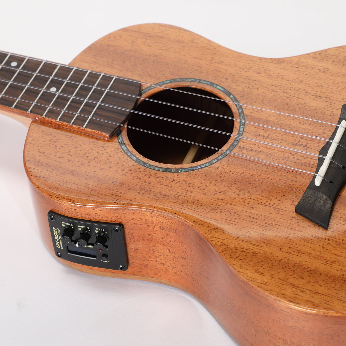 Snail SUT-M2 MK2 - Mahogany Gloss, Tenor Eletro Ukulele, Solid Top, 38MM Nut