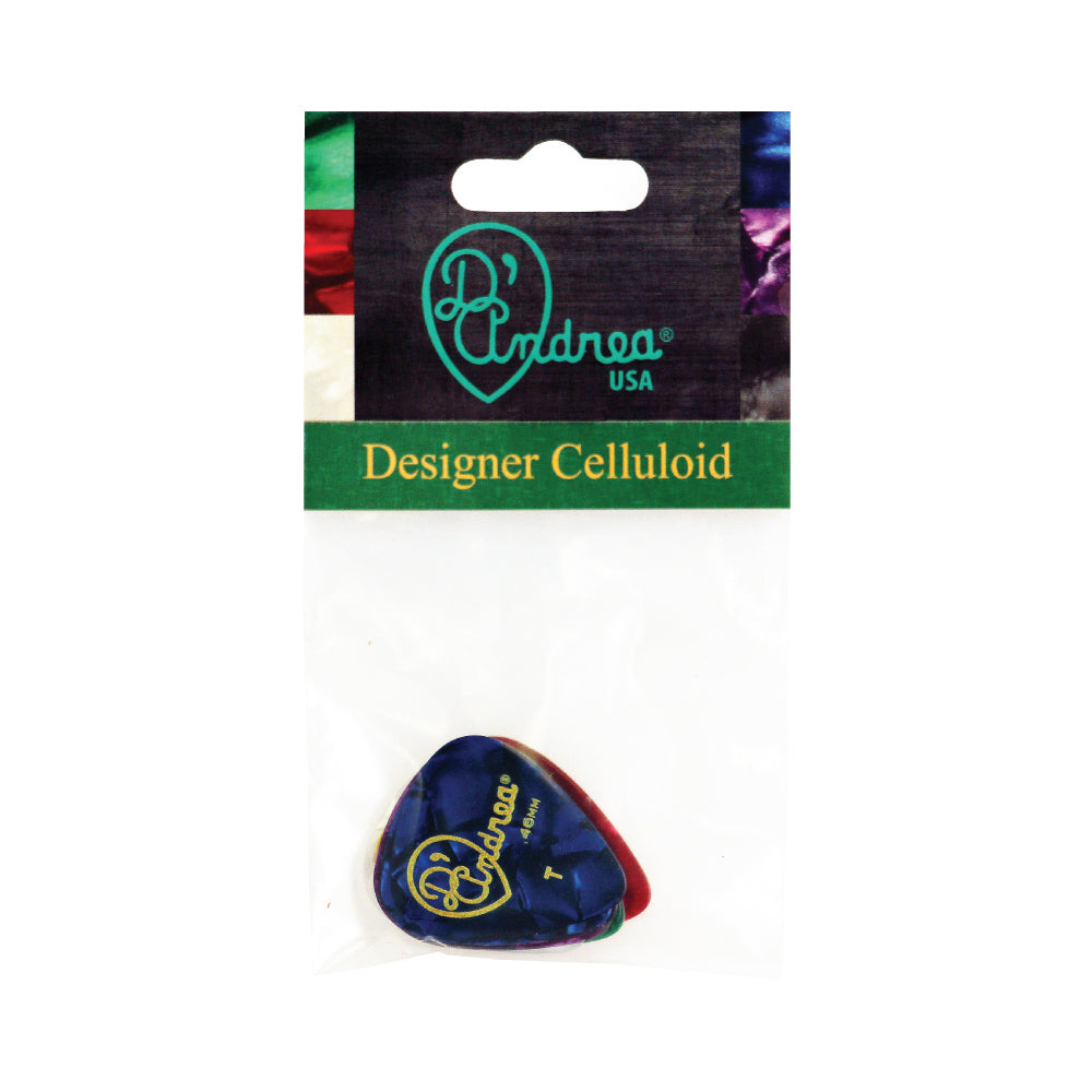 D&#39;Andrea Plectrums, 351 Designer Pearl - Thin - 12PC