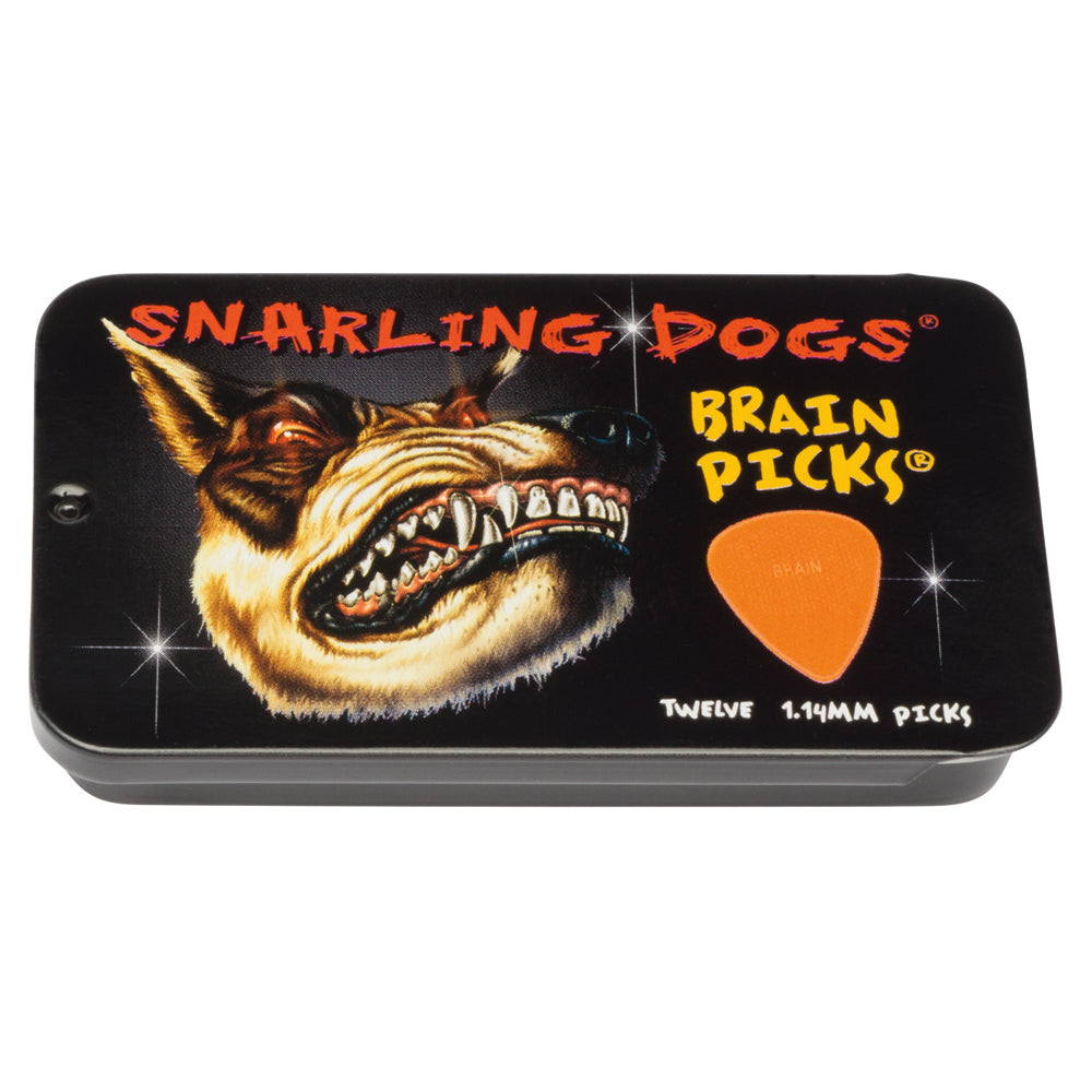 D&#39;Andrea Plectrums, 351 Brain Picks - ORANGE 1.14mm - 12PC TIN