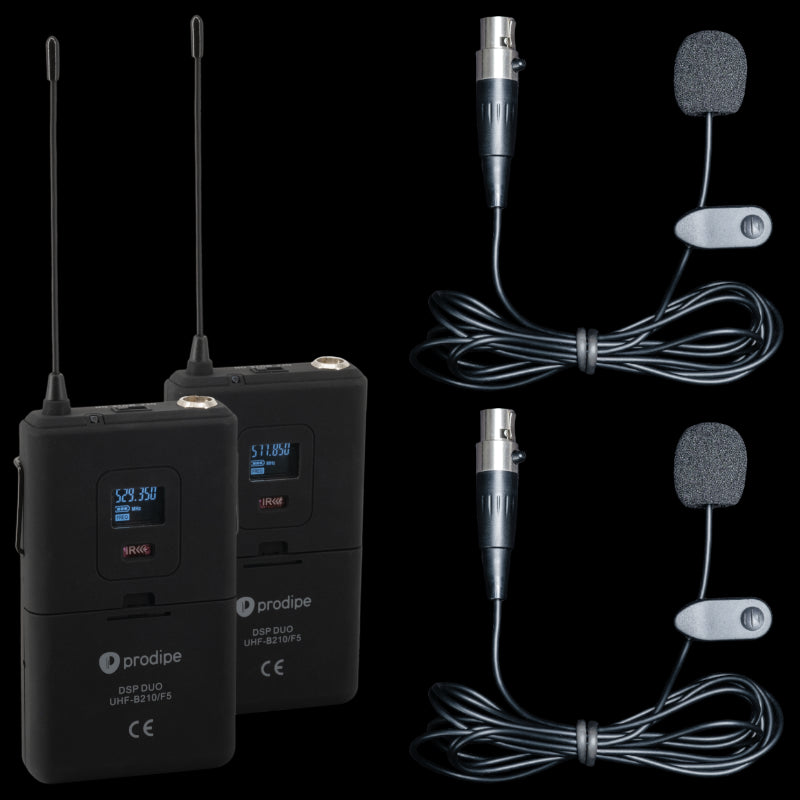 Prodipe Wireless Duo Lavalier mic with 100 channels