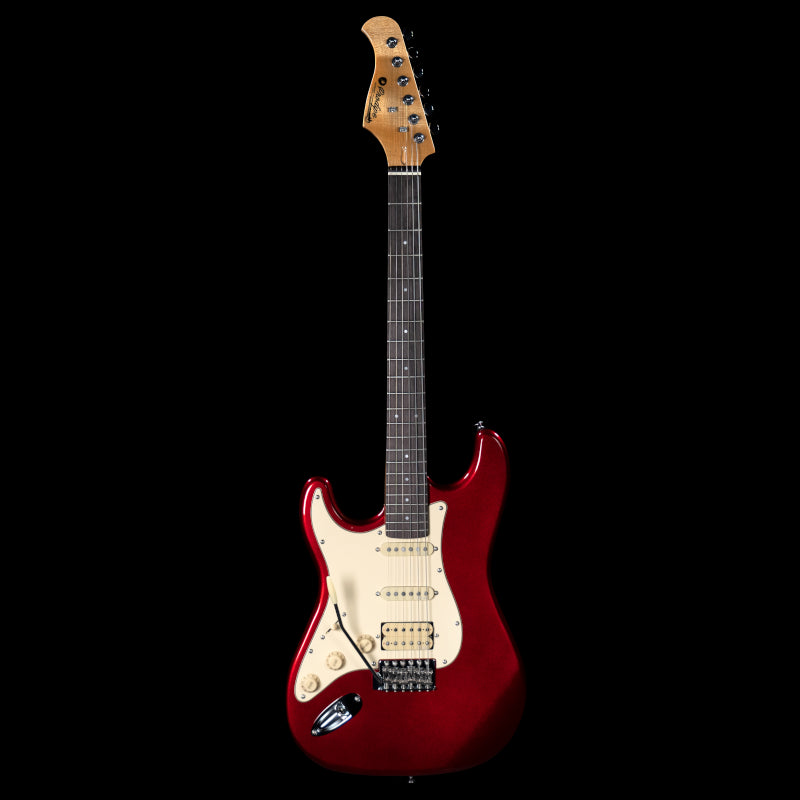 Prodipe ST83 LH RA CAR Left Handed HSS Electric Guitar, Candy Red