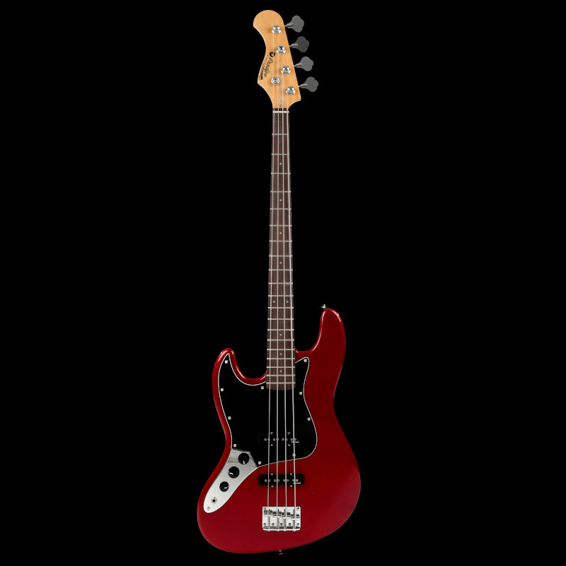 Prodipe JB80 LH RA CAR  Bass Guitar, Left Handed, 4 strings, Candy Red