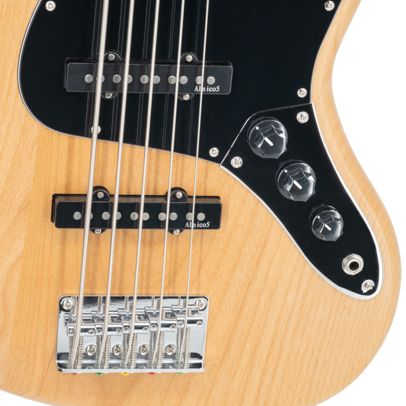 Prodipe JB90 MA ALDER 5C Bass Guitar, 5 strings, Natural