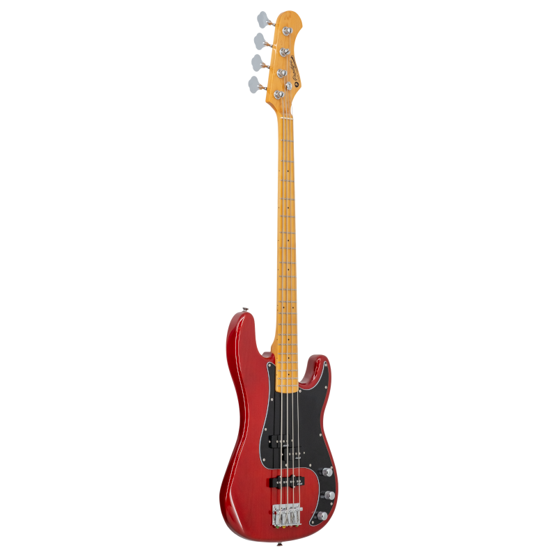 Prodipe PJ 90 MA ALDER TRD Bass Guitar, PB + JB bridge - Alder FLAME Tr. Red
