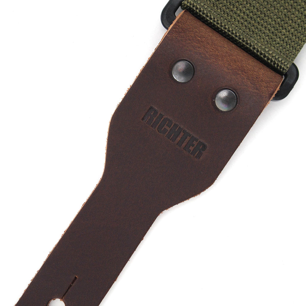 Richter Racoon 1443 - Richter Racoon Khaki/Brown Guitar Strap