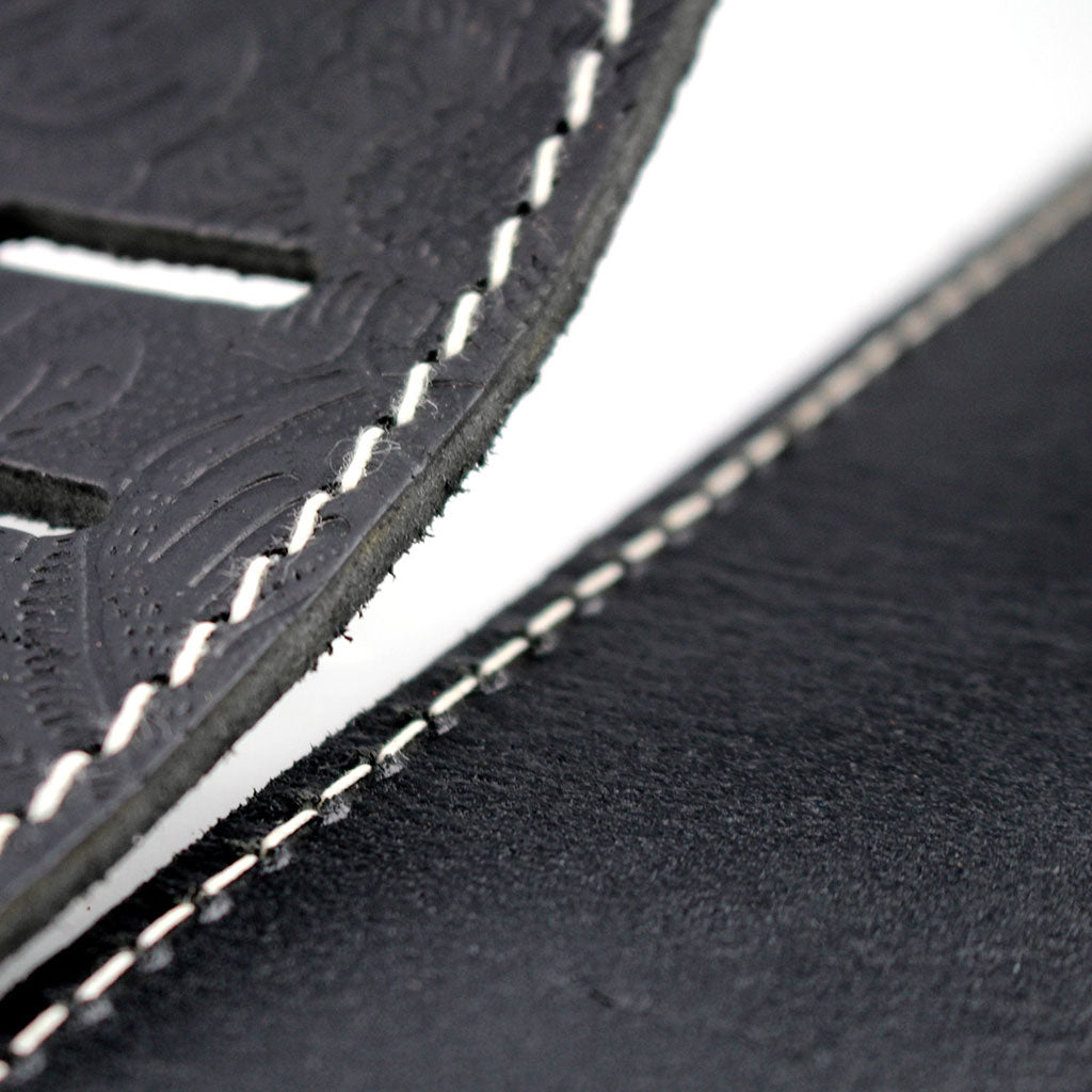 Richter Guitar Strap RAW II CONTOUR Western Rose BLACK #1489