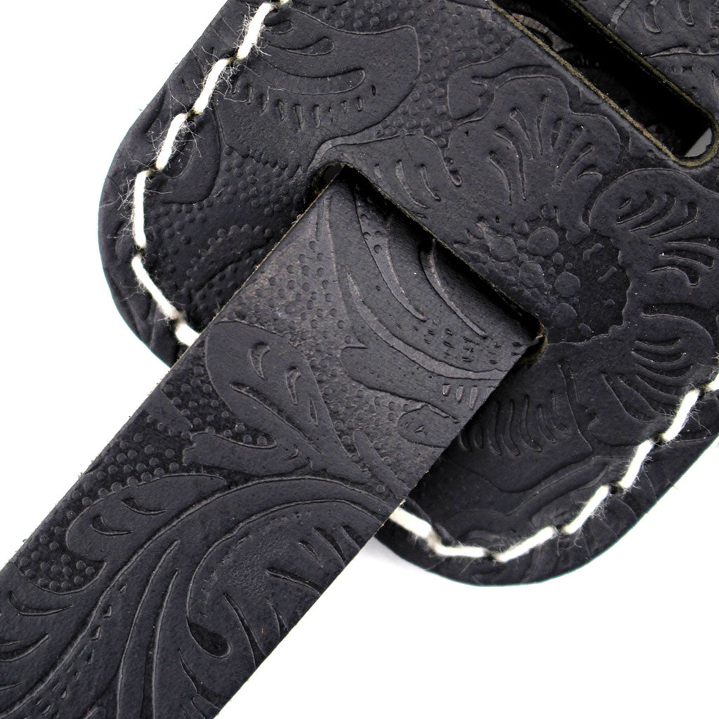 Richter Guitar Strap RAW II CONTOUR Western Rose BLACK #1489