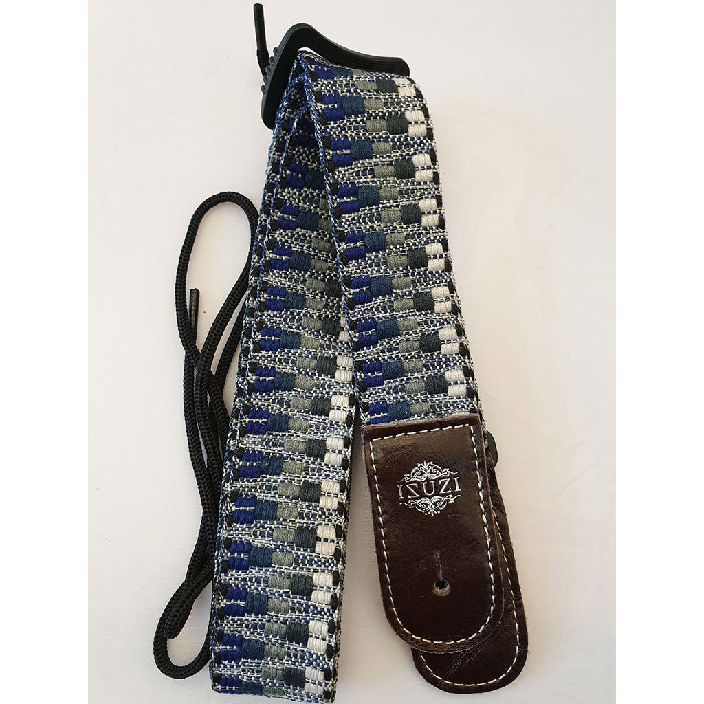 ISUZI UKLL-50 Premium Black/Blue Pattern Ukulele Strap